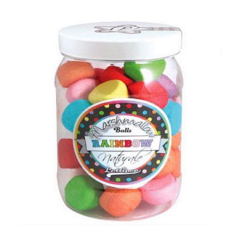 Marshmallow balls arcobaleno in barattolo