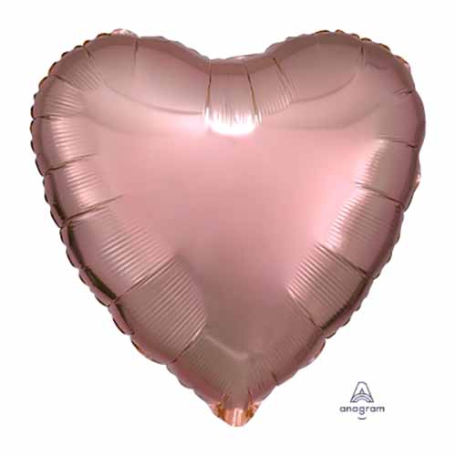 Palloncino cuore oro rosa 43 cm 1 pezzo