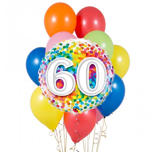 Set Palloncini 60esimo Compleanno Arcobaleno: Fai da Te!