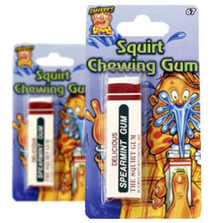 Chewing gum spruzza acqua scherzo per feste 1 pezzo